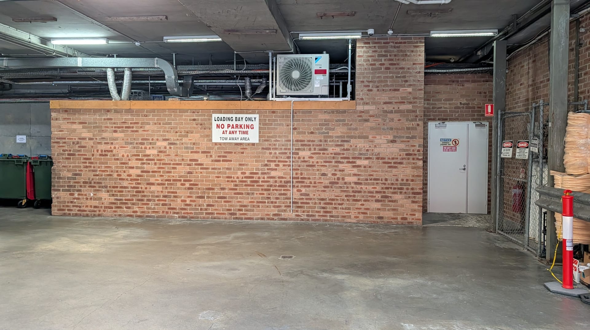 Loading bay — existing condition