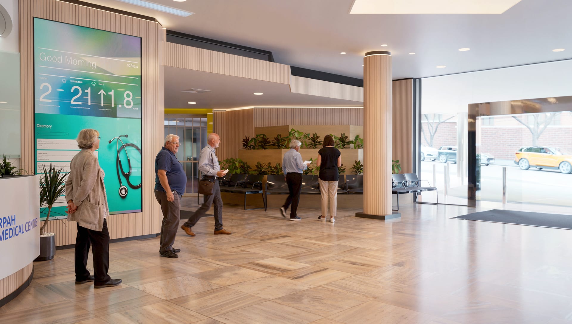 RPAH lobby concept CGI — entry approach
