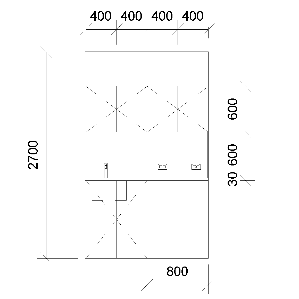 Suite 315 joinery setting-out diagram