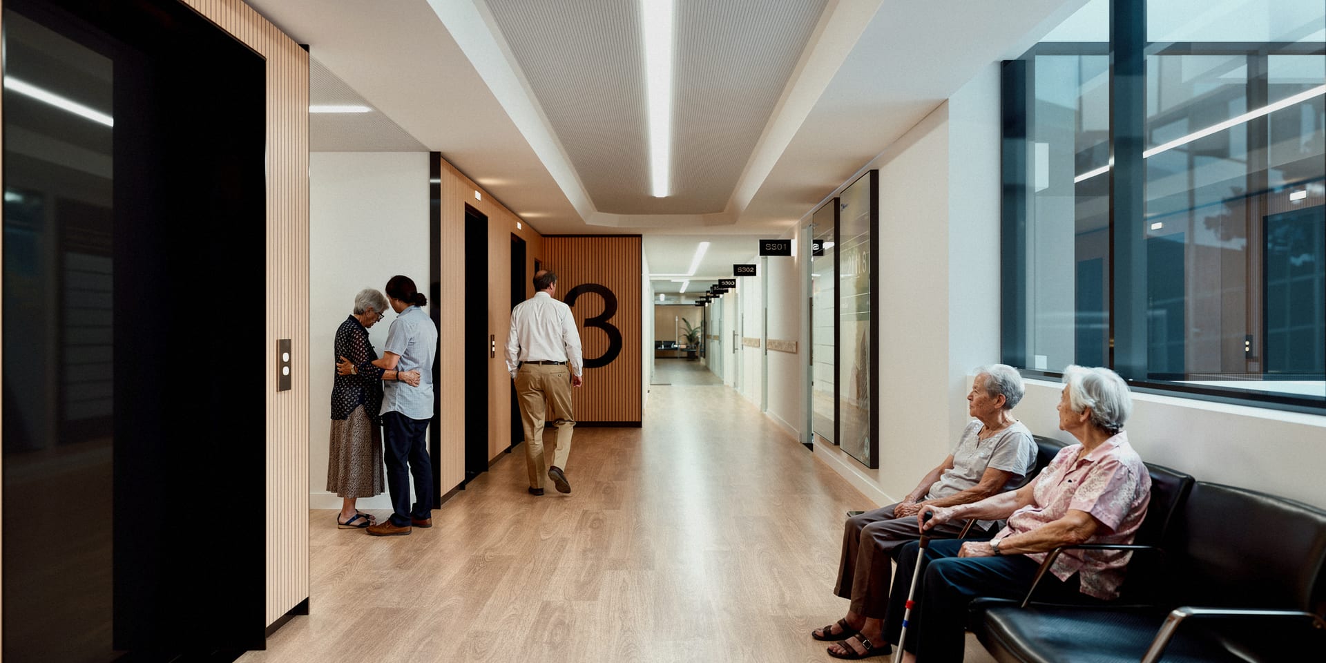 Typical corridor CGI — suite entries