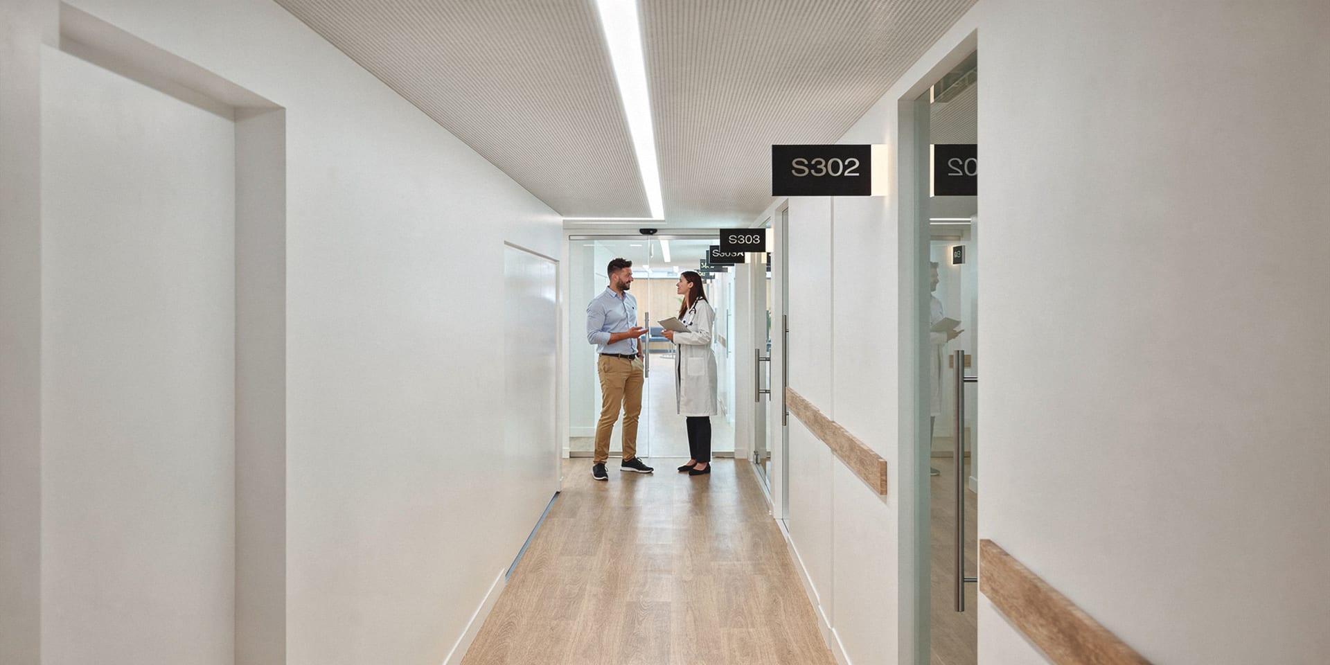 Typical corridor CGI — wayfinding