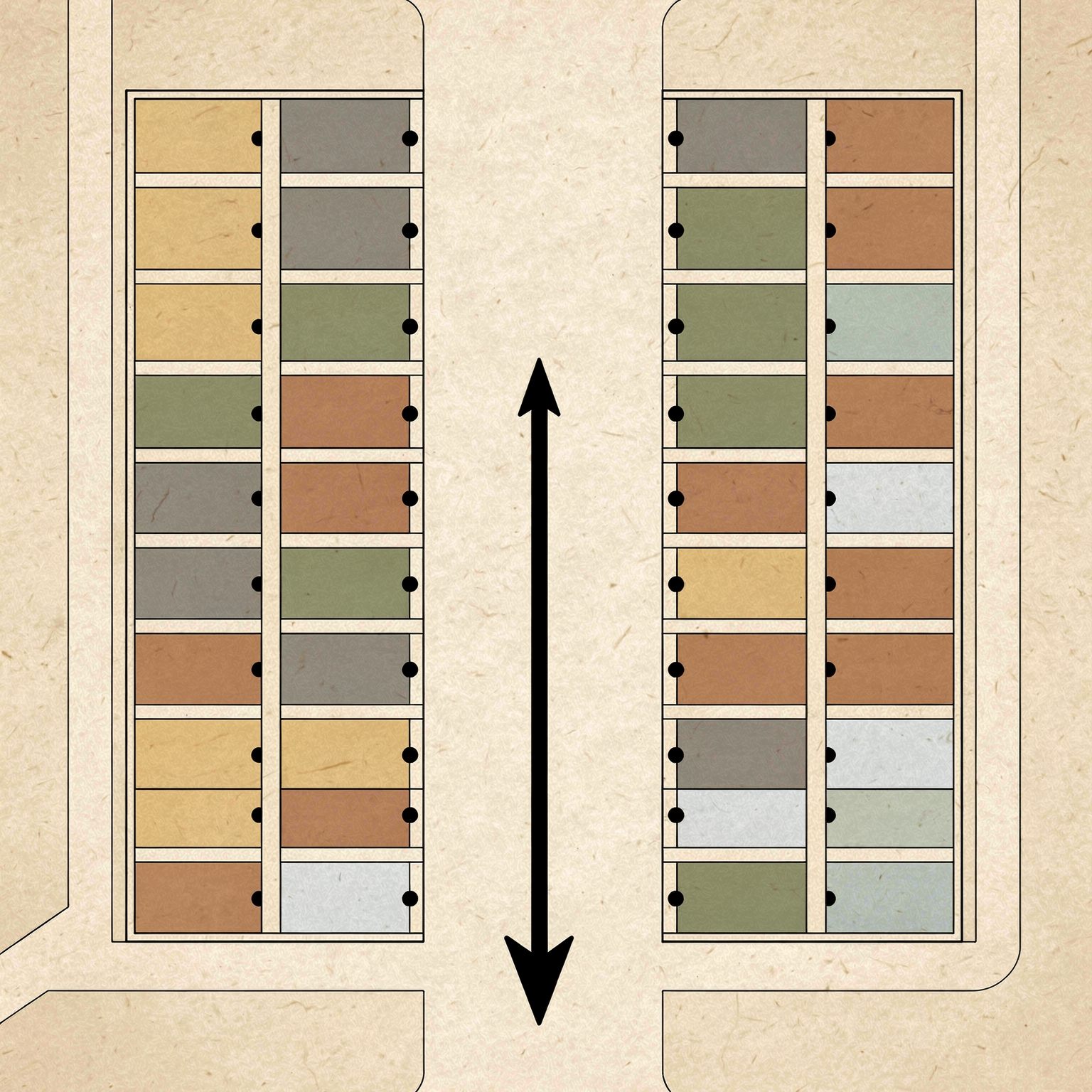 Tenancy and circulation diagram of the precinct
